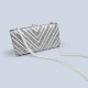 Thin silver bag womens rhinestone pearl dinner clutch - Memoo.com